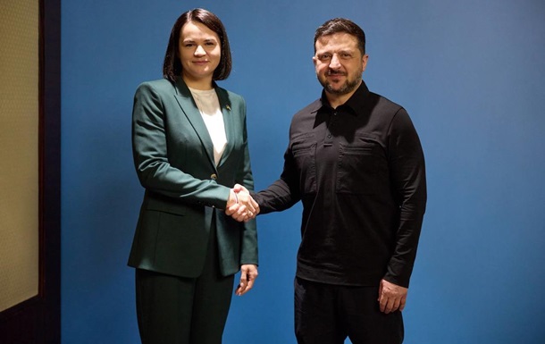 Володимир Зеленський та Світлана Тихановська на зустрічі в Києві обговорюють незалежність України та Білорусі