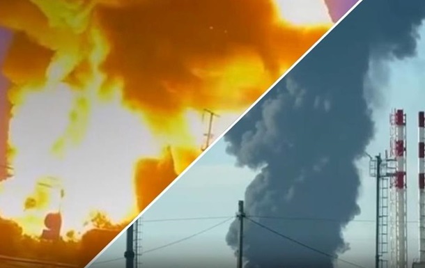 Пожежа на російському військовому об'єкті після атаки українських безпілотників