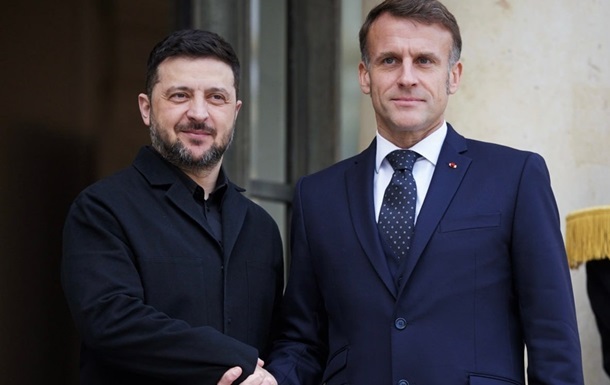 Зустріч Володимира Зеленського та Еммануеля Макрона під час офіційного візиту