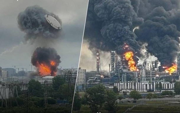 Пожежа на Московському НПЗ після атаки дронів