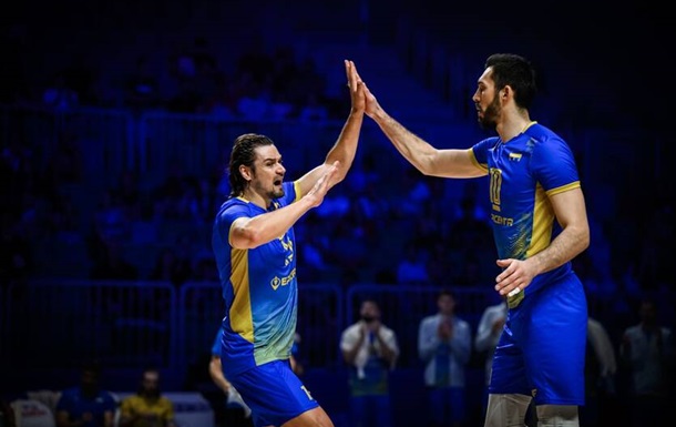 Українська волейбольна збірна під час матчу Ліги націй