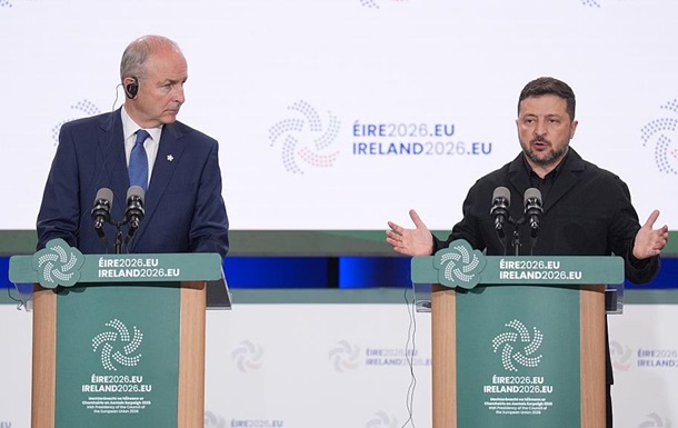 Президент України Володимир Зеленський обговорює співпрацю у сфері БПЛА під час візиту до Ірландії