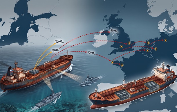 Російське судно тіньового флоту у відкритому морі
