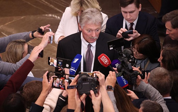 Дмитро Пєсков під час пресконференції в Кремлі