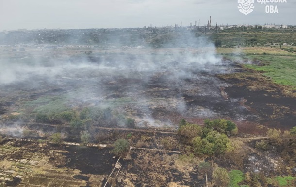 Ліквідація пожежі на полях зрошення під Одесою рятувальниками ДСНС