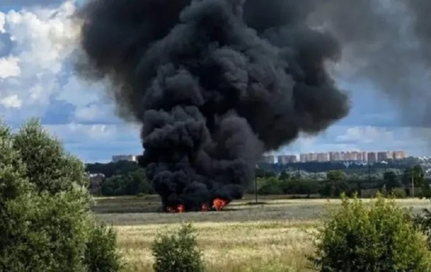 Російський винищувач Су-57 після катастрофи в Московській області